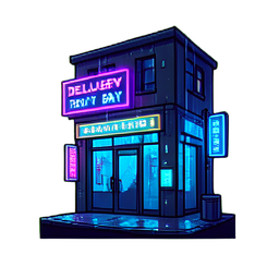 Drohnen-Ladebucht — 256×256 Pixel-Art-Sprite