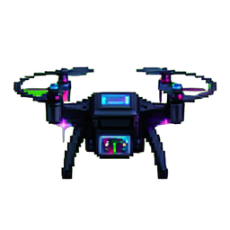Dron Cuadricóptero — sprite pixel art 256×256