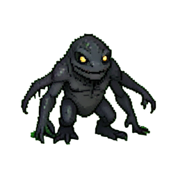 물에 잠긴 유령 창백 — 256×256 픽셀 아트 스프라이트