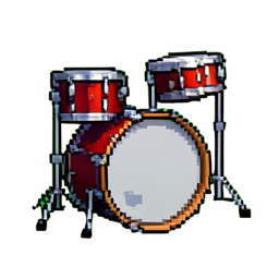 Trommel — 256×256 Pixel-Art-Sprite
