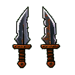 Dual Daggers (16-Bit) - 256x256 pixel art sprite
