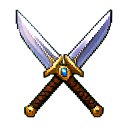 Doble dagas — sprite pixel art 256×256