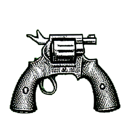 Doble atirador (1-bit) — sprite pixel art 256×256