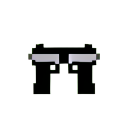 Dual Gunner (Low-Res) - 256x256 pixel art sprite