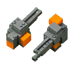 Dual Gunner (Voxel) - 256x256 pixel art sprite