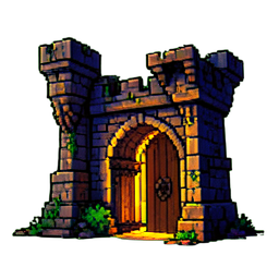 Dungeon Gate - 256x256 pixel art sprite