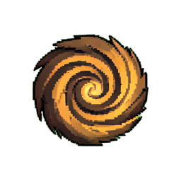 Vórtice de la tormenta de polvo — sprite pixel art 256×256