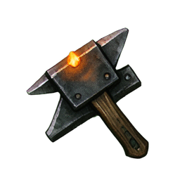 Dwarf Blacksmith (Atmospheric) - 256x256 pixel art sprite