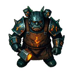 Dwarf Blacksmith (Cinematic) - 256x256 pixel art sprite