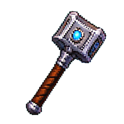 Dwarven Mace — 256×256 pixel art sprite