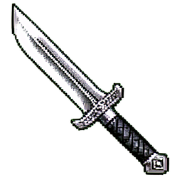 Cimitarre d'elfe — sprite pixel art 256×256