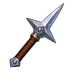 Estrella lanzada de enano — sprite pixel art 256×256