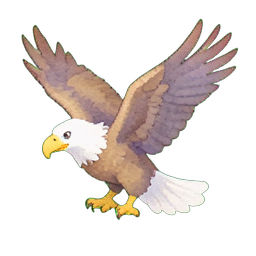 Águia Calva — sprite pixel art 256×256