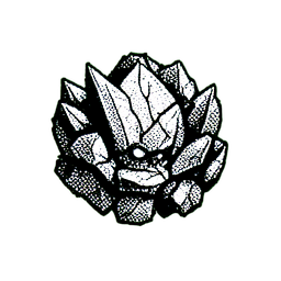 Earth Golem (1-Bit) - 256x256 pixel art sprite