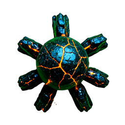 Erdegolem (Cinematisch) — 256×256 Pixel-Art-Sprite