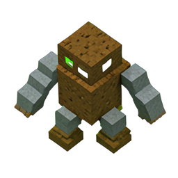 Earth Golem (Voxel) - 256x256 pixel art sprite