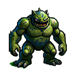 Earth Golem - 256x256 pixel art sprite