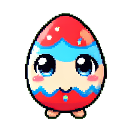 Œuf peint de Pâques — sprite pixel art 256×256