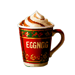 Ponche de Ovo Canela — sprite pixel art 256×256