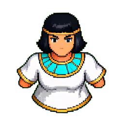 Prêtresse égyptienne (16-bit) — sprite pixel art 256×256