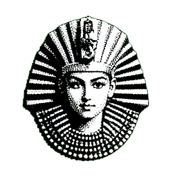 Prêtresse égyptienne (1-bit) — sprite pixel art 256×256