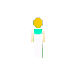 Egyptian Priestess (Low-Res) - 256x256 pixel art sprite
