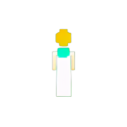 Prêtresse égyptienne (Basse résolution) — sprite pixel art 256×256
