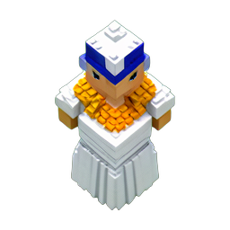 Egyptian Priestess (Voxel) - 256x256 pixel art sprite