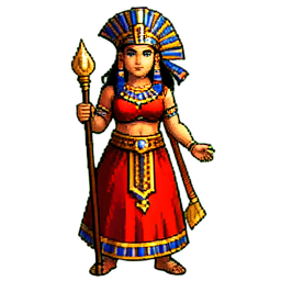 Prêtresse égyptienne — sprite pixel art 256×256