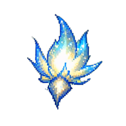 장로의 원소 불빛 — 256×256 픽셀 아트 스프라이트