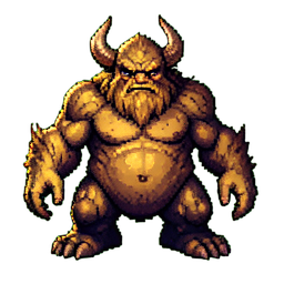 Compagnon du Golem Ancien — sprite pixel art 256×256