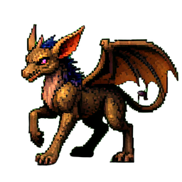 古のヒッポグリフ — 256×256 ピクセルアートスプライト
