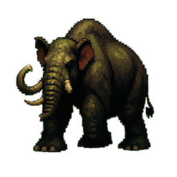 古のゾウ — 256×256 ピクセルアートスプライト