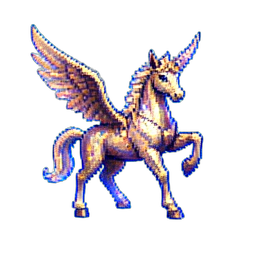 Pegaso Anciano — sprite pixel art 256×256