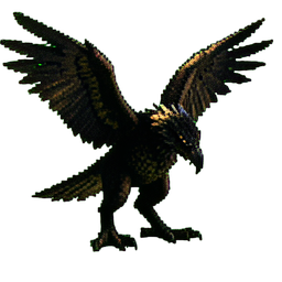 長老の雷鳥 — 256×256 ピクセルアートスプライト