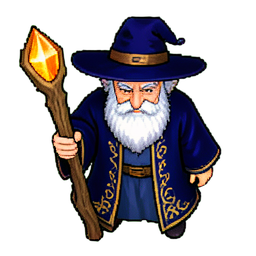 Elder Wizard (16-Bit) - 256x256 pixel art sprite