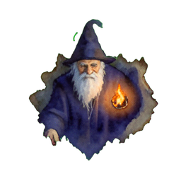 Mago anciano (Atmósfera) — sprite pixel art 256×256