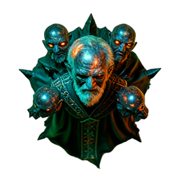 Alter Zauberer (Filmisch) — 256×256 Pixel-Art-Sprite