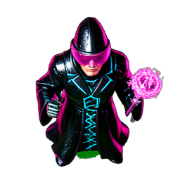 Mago anciano (Cyberpunk) — sprite pixel art 256×256