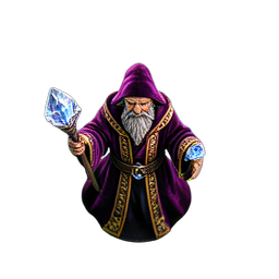 Elder Wizard (HD-2D) - 256x256 pixel art sprite