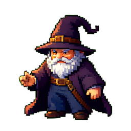Elder Wizard - 256x256 pixel art sprite