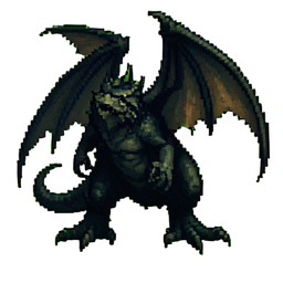 Elder Wyvern — 256×256 pixel art sprite
