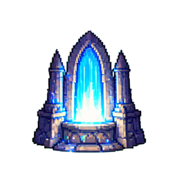 Elemental Altar Water — 256×256 pixel art sprite