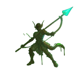 Elven Archer (Atmospheric) - 256x256 pixel art sprite