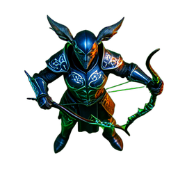 Elven Archer (Cinematic) - 256x256 pixel art sprite