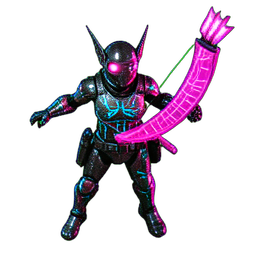 Elven Archer (Cyberpunk) - 256x256 pixel art sprite