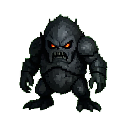 Anciano de brasas — sprite pixel art 256×256