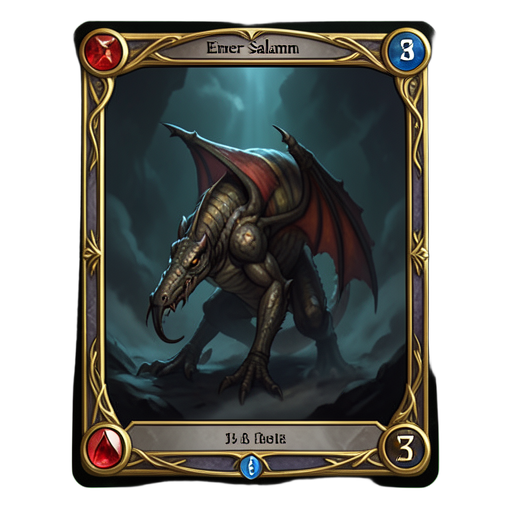 Salamandre de Braise — sprite pixel art 512×512