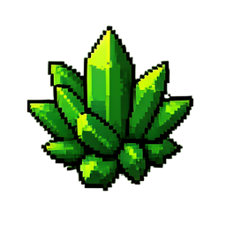 エメラルド (16bit) — 256×256 ピクセルアートスプライト