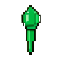 Emerald Hair Pin — 256×256 pixel art sprite